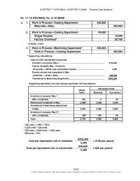 Accounting Chapter 3 Homework Equivalent units of production are calculated when there are beginning or ending inventories that are partially completed