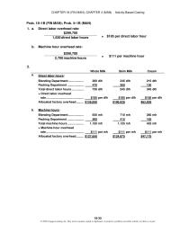 Accounting Chapter 4 Homework The activity-based overhead allocation reveals that loudspeakers are more costly on a per-unit basis than are the receivers
