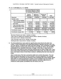 Accounting Chapter 7 Homework A short train costs nearly as much fuel and crewing costs as does a longer train