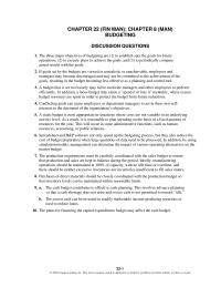 Accounting Chapter 8 Homework&nbsp;Conflicting goals can cause employees or department managers to act in their own self- interests to the detriment of the organization’s objectives