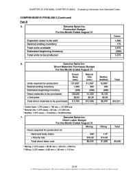 Accounting Chapter 9 Homework&nbsp;The fluctuation in market prices caused the direct material price variances. Prices increased for natural oils
