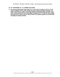 Accounting Chapter 13 Homework there is some room for improvement, the company appears to be effectively managing its quality activities