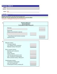 Accounting Chapter 16 Homework&nbsp;Work in process inventory Materials used in production Direct labor Factory overhead