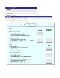 Accounting Chapter 17 Homework&nbsp;Dalton Carpet Company For the Month Ended January 31 Cost of Production Report – Cutting Department