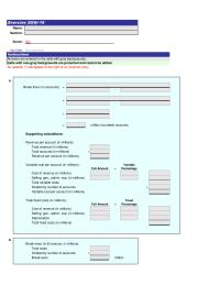 Accounting Chapter 20 Homework Cost of revenue (in millions) Selling, gen., admin. exp. (in millions) Total variable costs Divided by number of accounts Variable cost per account