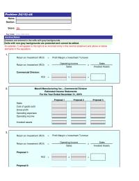 Accounting Chapter 24 Homework&nbsp;Maxell Manufacturing Inc. Commercial Division&nbsp;Estimated Income Statements&nbsp;For the Year Ended December 31, 20Y9