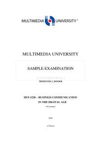 Quiz Of Business Communication