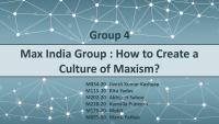 How to Create a Culture of Maxism?