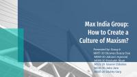 How to Create a Culture of Maxism?
