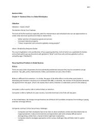 Chapter 4—business Ethics In A Global Marketplace