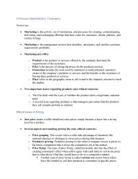 Business Ethics Chapter 6 1 &nbsp;Product is the product or services offered by the company that meet the requirements of the customers