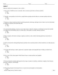 Marketing Chapter 7 1 Businesses contract outside providers to perform janitorial, advertising, and legal services when it costs less than hiring an employee to perform those particular tasks
