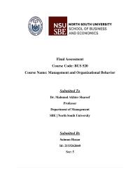 Management and Organizational Behavior