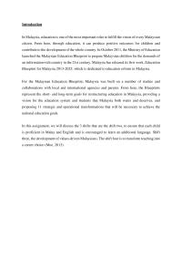 The Malaysian Education Blueprint