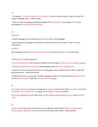 Introduction To Language First Part