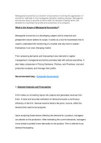 Managerial economics Managerial