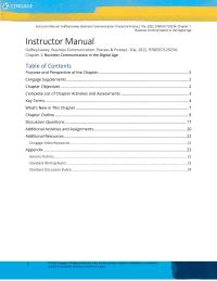 Business Communication Chapter 1 Homework The following product-level supplements provide additional information that may help you in preparing your course