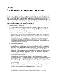 Management Chapter 1 Homework Most fast-food restaurants are staffed primarily by entry-level workers, and managing these people provides valuable leadership experience
