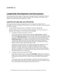 Management Chapter 15 Homework&nbsp;An important mechanism underlying self-development is self-awareness, insightfully processing feedback about oneself to improve personal effectiveness. Self-awareness occurs at two levels