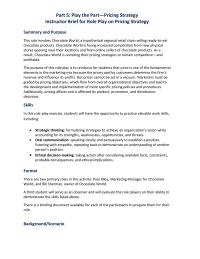 Marketing Chapter 5 Homework This role involves Chocolate World, a hypothetical regional retail chain selling ready-to-eat chocolate products. Chocolate World is facing increased