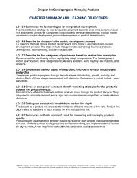 Marketing Chapter 12 Homework The most effective strategy for new product development depends on a firm’s current product mix and market conditions