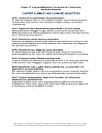 Marketing Chapter 17 Homework Advertising is paid, nonpersonal communication through various mass media, such as television, radio, magazines, or online