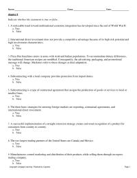 Marketing Chapter 8 1 International direct investment does not provide a competitive advantage because of its high risk potential and high involvement characteristics