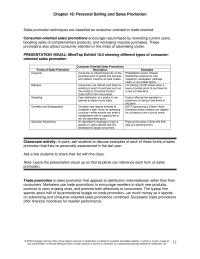 Marketing Chapter 18 Homework Consumer-oriented sales promotions encourage repurchases by rewarding current users, boosting sales of complementary products