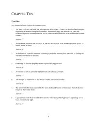 Business Law Chapter 10 1 A disclaimer is a specific statement indicating a particular warranty does not exist, or limiting the warranty as to nature or duration.