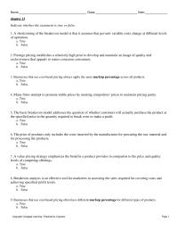 Marketing Chapter 13 1 Prestige pricing establishes a relatively high price to develop and maintain an image of quality and exclusiveness that appeals to status-conscious consumers