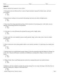 Marketing Chapter 14 1&nbsp;Since many firms begin penetration pricing with the intention of increasing prices in the future, success depends on generating numerous trial purchases