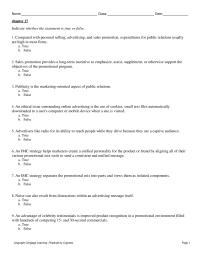 Marketing Chapter 17 1 Sales promotion provides a long-term incentive to emphasize, assist, supplement, or otherwise support the objectives of the promotional program