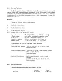Chapter 13 1 Unit&nbsp;Overhead is applied on the basis of direct labor hours