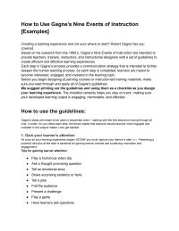 How To Use Gagne’s Nine Events Of Instruction