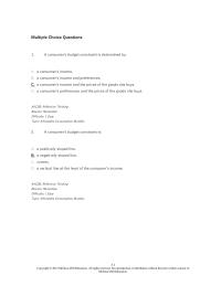 Economics Chapter 5 1 Suppose a consumer purchases pizza and soft drinks. If pizza is measured on the vertical axis and soft drinks are measured on the horizontal axis