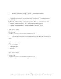 Economics Chapter 6 1 A change in price that is accompanied by a change in income sufficient to leave a consumer’s well-being unchanged is called