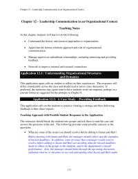 Business Communication Chapter 12 Homework The instructor should break the students into groups and ask them to read the case and answer the questions at the end.&nbsp; The following provides some possible answers to the questions