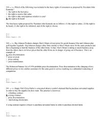 Appendix A 4 Big Johnson charges other firms similar to Moe’s Meats more for the same products and this is beginning to hurt the business of the other firms
