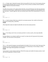 Appendix D 2 Wendy wants to obtain life insurance at the lowest possible cost, but is leery of term insurance because she has heard the premiums tend to go up every few years