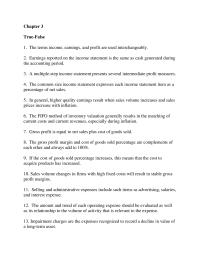 Chapter 3 Chapter 3&nbsp;Impairment charges are the expenses recognized to record a decline in value ofa long-term asset.