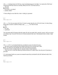 Chapter 19 5 Samad wants to supplement his current investments with a high risk, low priced security. Which of these best fits his strategy of high risk, low price and a potentially high rate of return