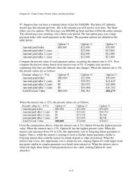 Banking Chapter 4 3 Suppose a two-year coupon bond has payments of $40 and a face value of $800. The interest rate is 8%. Compute the present value of the coupon payments and the principal