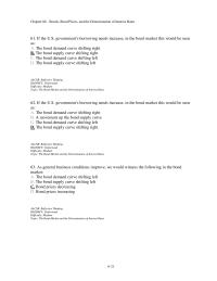 Banking Chapter 6 2 Suppose that general business conditions improve, and at the same time, wealth increases. Based on this information, we know that