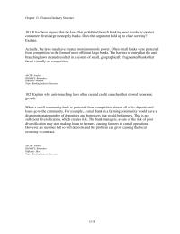 Banking Chapter 13 3 It has been argued that the laws that prohibited branch banking were needed to protect consumers from large monopoly banks. Does that argument hold up to close scrutiny