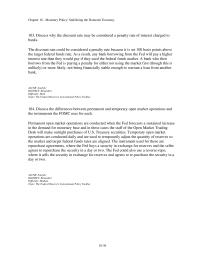 Banking Chapter 18 3 Discuss the differences between permanent and temporary open market operations and the instruments the FOMC uses for each