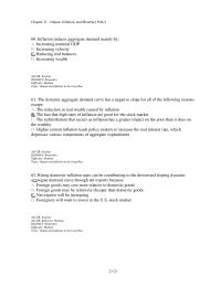 Banking Chapter 21 2 Rising domestic inflation rates can be contributing to the downward sloping dynamic aggregate demand curve through net exports because