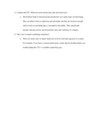 Assignment 4 1 Explain the FTC What