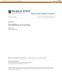 Mindfulness in Learning