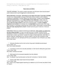 Discussion activity sexual violence