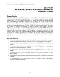 Journalism Chapter 1 Homework&nbsp;To examine the marketing communication function and the growing importance advertising and other promotional elements play in the marketing programs of domestic and foreign companies